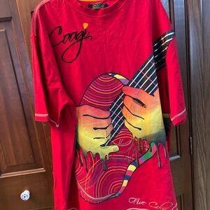 Coogi  Red Shirt XXXL Hands Five Color Chords